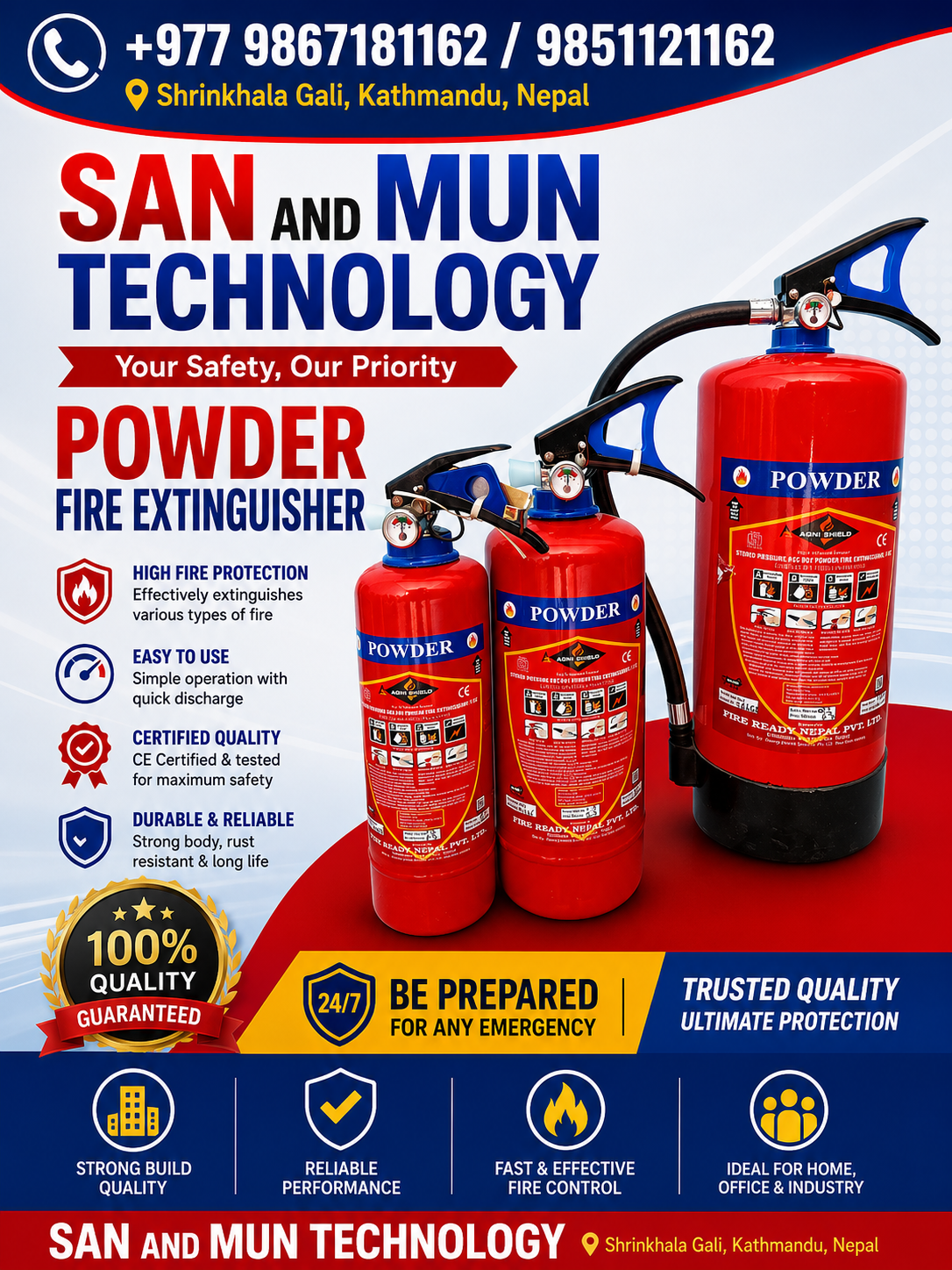 Fire extinguisher and refilling service in KTM nepal