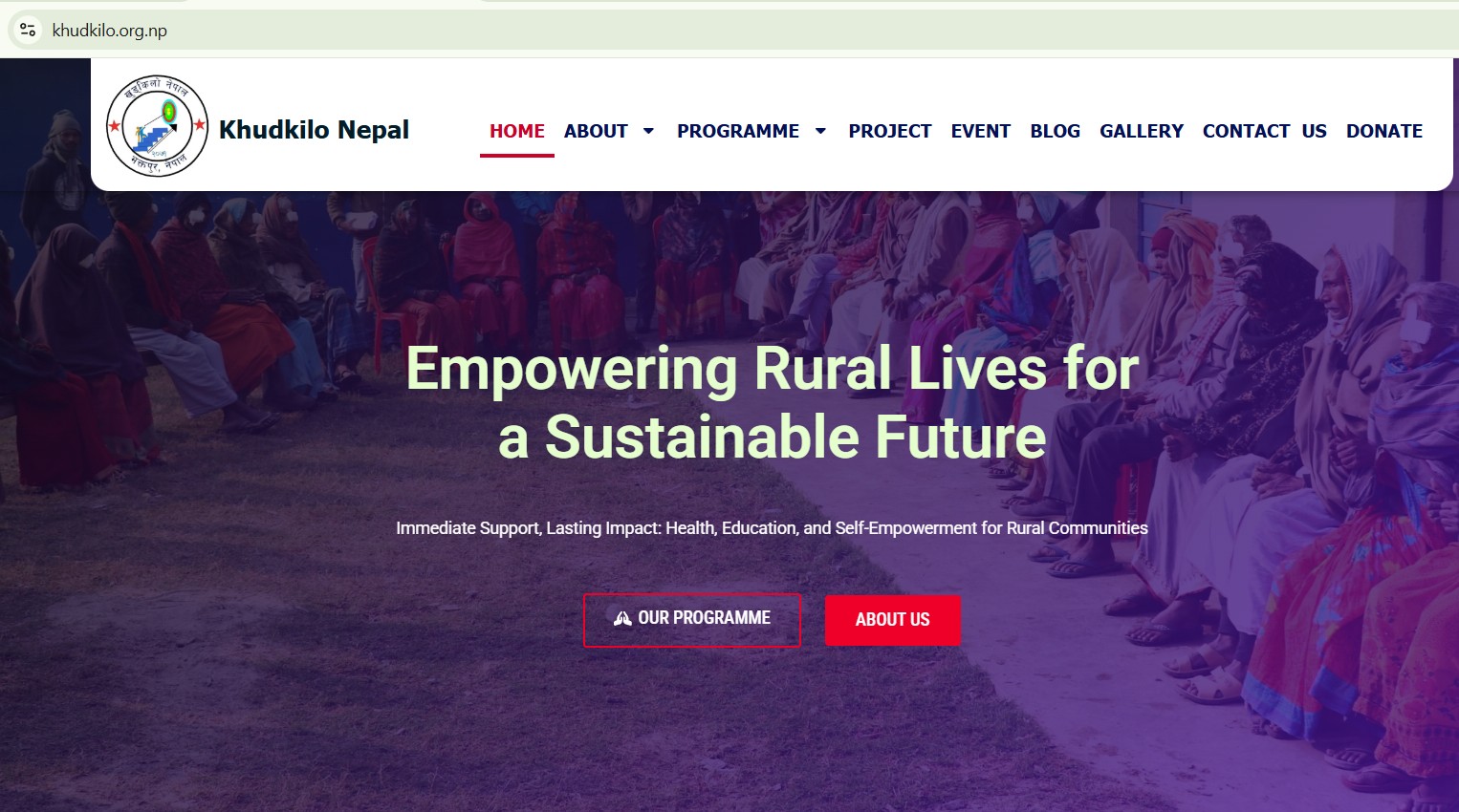 Khudkilo Nepal For Community Eye Program & Blood Donations
